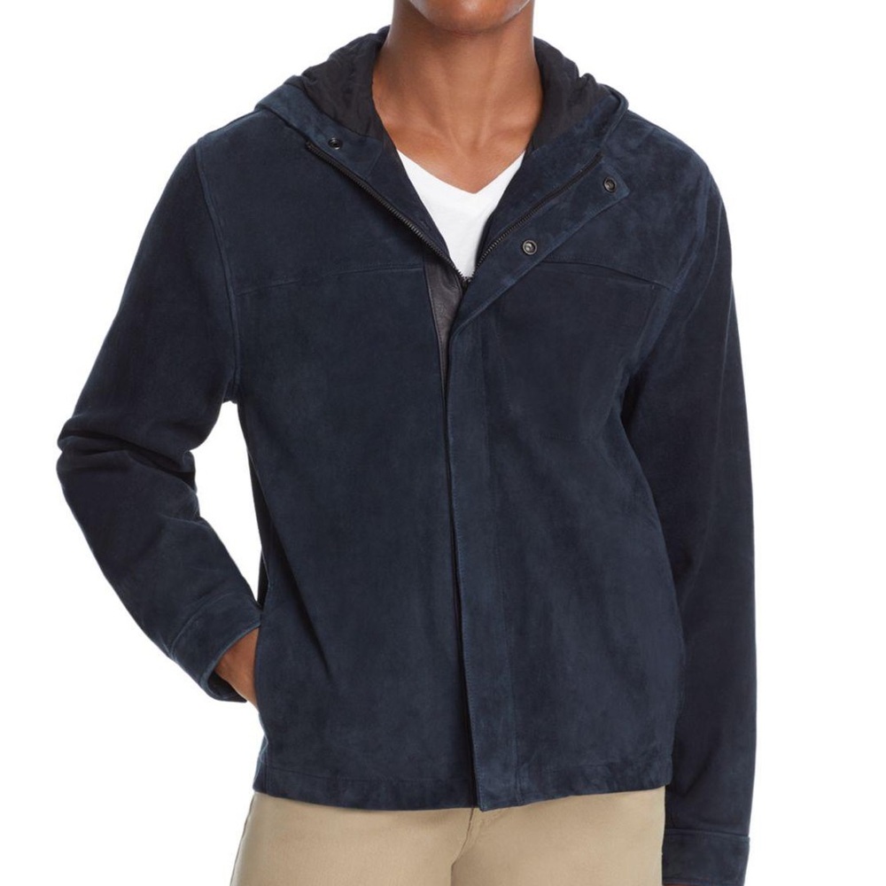 Vince suede Leather Hooded Jacket